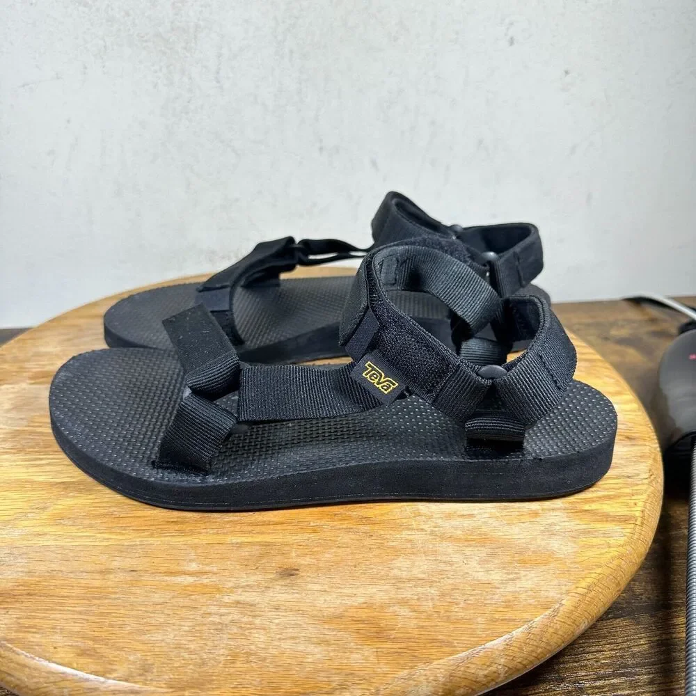 Teva Original Universal Sport‎ Women Size 8 Black Trail Sandals Shoes 1003987